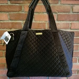 NEW: Adrienne Vittadini Large Velour Travel Tote